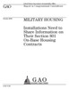 Military Housing : Report To Congressional Committees.