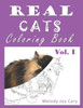 Real Cats Coloring Book : 50 Pages Of Cats To Color For Adults Or Kids