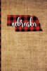Nebraska : 6 X 9 | 108 Pages: Buffalo Plaid Nebraska State Silhouette Hand Lettering Cursive Script Design On Soft Matte Cover | Notebook, Diary, Composition Book For Fans Of The Cornhusker State In Lincoln