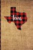 Texas : 6 X 9 | 108 Pages: Buffalo Plaid Texas State Silhouette Hand Lettering Cursive Script Design On Soft Matte Cover | Notebook, Diary, Composition Book For Fans Of The Lone Star State In Austin, Houston, Dallas, And Amarillo