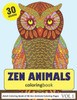 Zen Animals Coloring Book : 30 Coloring Pages Of Zen Animals Designs In Coloring Book For Adults