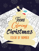 Teens Coloring Christmas : Color By Number Book, Christian Religious Lessons Coloring Book, Good Vibes Relaxation And Inspiration