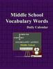Whimsy Word Search, Middle School Vocabulary Words - Daily Calendar - In Asl
