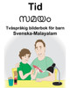 Svenska-Malayalam Tid Tvåspråkig Bilderbok För Barn