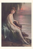 Vintage Journal Woman By Seashore