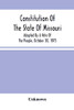 Constitution Of The State Of Missouri; Adopted By A Vote Of The People, October 30, 1875