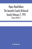 Papers Read Before The Lancaster County Historical Society February 7, 1913; History Herself, As Seen In Her Own Workshop; (Volume Xvii) No. 2