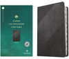 Nlt Student Life Application Study Bible (Leatherlike, Charcoal Gray Striped, Indexed, Red Letter, Filament Enabled)