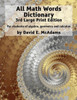All Math Words Dictionary: For Students Of Algebra, Geometry And Calculus (Math Vocabulary Aids And Dictionaries)