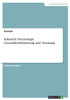 Klinische Psychologie. Gesundheitsförderung Und -Beratung (German Edition)