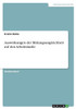 Auswirkungen Der Bildungsungleichheit Auf Den Arbeitsmarkt (German Edition)