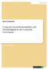 Corporate Social Responsibility Und Nachhaltigkeit In Der Corporate Governance (German Edition)