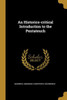 An Historico-critical Introduction to the Pentateuch