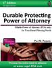 Durable Protecting Power Of Attorney: Fillable Power Of Attorney (Poa Only) For Your Estate Planning Needs (Estate Planning Series - Abridged Version)