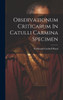 Observationum Criticarum In Catulli Carmina Specimen