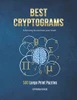 Best Cryptograms: Cryptograms Puzzle, Cryptoquote Puzzles, Cryptograms Books, Cryptograms Puzzle Books