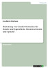 Bedeutung Von Gender-Sternchen Für Kinder Und Jugendliche. Heranwachsende Und Sprache (German Edition)