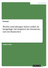 Welche Auswirkungen Haben Artikel Im Satzgefüge? Ein Vergleich Des Deutschen Und Des Russischen (German Edition)