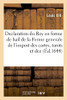 Declaration Du Roy En Forme De Bail De La Ferme Generale De L'Impost Des Cartes, Tarots Et Dez (French Edition)