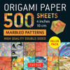 Origami Paper 500 Sheets Marbled Patterns 4 Inch (10 Cm)