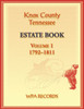 Knox County, Tennessee Estate Book 1, 1792-1811