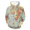 Mens Womens Light-Weight Hoodies 3D Printed Unisex Long Sleeve Hoodie And Sweatshirts Antique World Map Pattern Outdoor Outfit For Sports Party