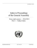 Index to Proceedings of the General Assembly : 2014/2015: Part I- Subject Index