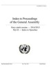 Index to Proceedings of the General Assembly : 2014/2015: Part II - Index to Speeches
