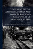 Statement Of The Atchison, Topeka And Santa FÃ(c) Railroad Company As Of November 30, 1888 - (Paperback or Softback)
