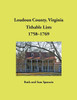 Loudoun County, Virginia Titheable Lists, 1758-1769