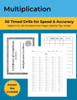 Multiplication: 50 Timed Drills for Speed & Accuracy: Math Drills, Digits 0-12, Ages 7-11, Grades 3-5, 100 problems per page