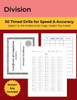 Division: 50 Timed Drills for Speed & Accuracy: Math Drills, Digits 1-12, Ages 7-11, Grades 3-5, 100 Problems Per Page