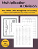 Multiplication & Division: 100 Timed Drills for Speed & Accuracy: Digits 0 - 12, 100 Problems Per Page - 5 Minute Math Drills