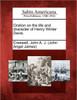Oration on the Life and Character of Henry Winter Davis.