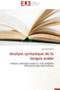 Analyse Syntaxique de la Langue Arabe