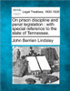 On Prison Discipline and Penal Legislation: With Special Reference to the State of Tennessee.