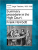 Summary Procedure in the High Court.