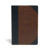 Kjv Large Print Personal Size Reference Bible, Black/Brown Leathertouch