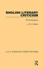 English Literary Criticism: The Renascence (J. W. H. Atkins On Literary Criticism)