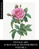 Vintage Art: 20 Botanical Flower Prints Volume 2: Ephemera For Framing, Collage And Decoupage