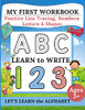 My First Workbook: Practice Line Tracing, Numbers, Letters & Shapes Learn To Write Handwriting Practice For Preschoolers