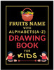 Fruits coloring book for kids A to Z alphabet