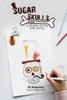 sugar skull coloring book: Day of the Dead Coloring Book for Adults, A DÃ­a de Los Muertos