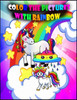Color the pictures with rainbow: black and white rainbow coloring page, rainbow coloring book kids