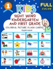 Sight Word Kindergarten and First Grade Colorful Picture Flash Cards English Danish: Learning to read basic vocabulary card games. Improve reading com