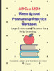 ABCs & 123s Home School Penmanship Practice Workbook: Handwriting Workbook for Kids to Learn How to Write Letters