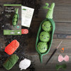 Crochet Your Veggies Amigurumi Kit Peapod: Everything You Need Is Included: 100%-Cotton Yarn, Crochet Hook, Stitch Marker, Tapestry Needle, Fiberfill,