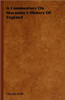 A Commentary on Macaulay's History of England