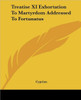 Treatise XI Exhortation To Martyrdom Addressed To Fortunatus