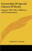 Censorship Of Special Classes Of Books: Canons 1387-1391, A History And Commentary